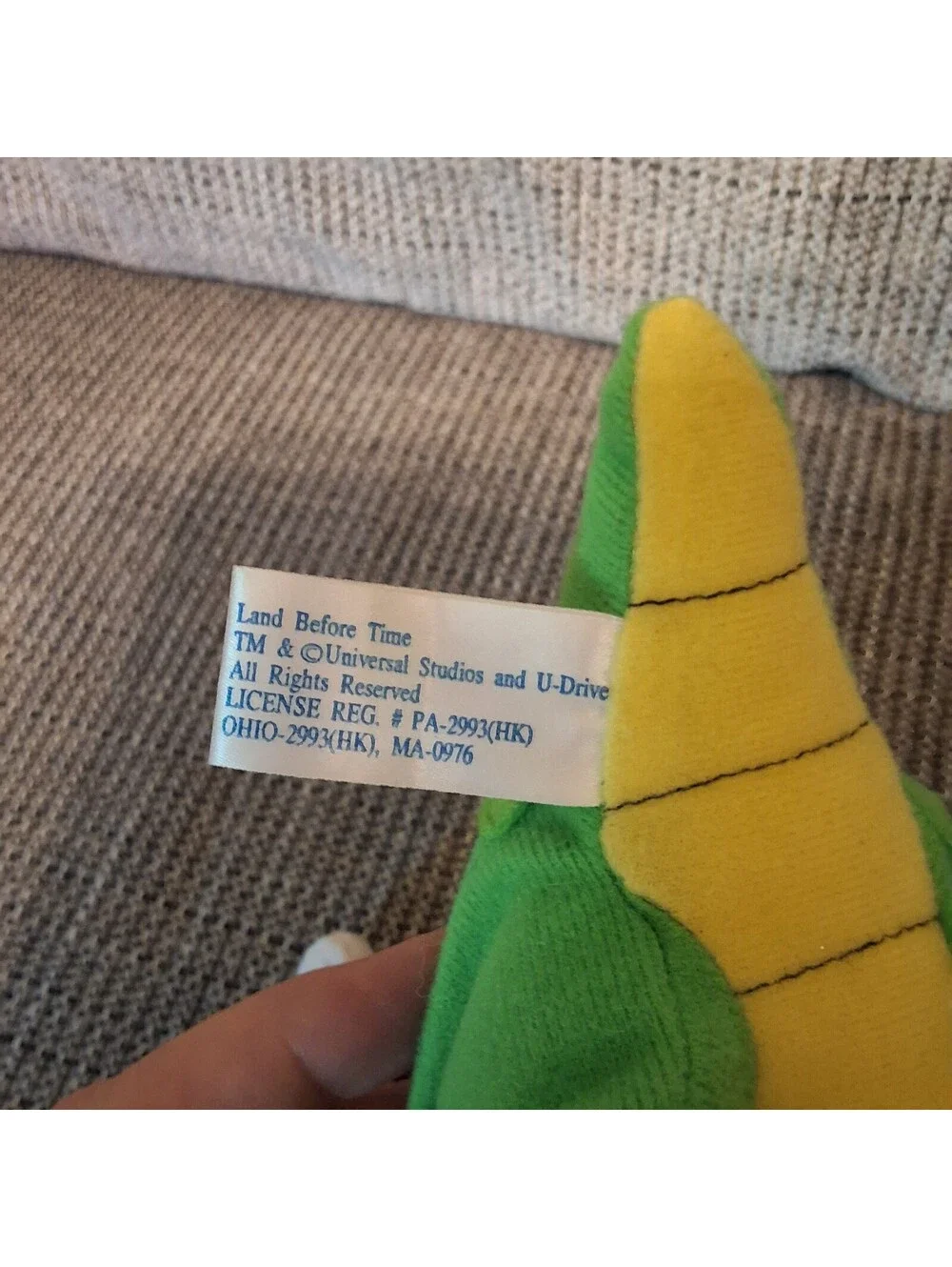 Land Before Time Plush Dinosaur with Christmas Hat